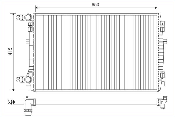 Radiator, engine cooling