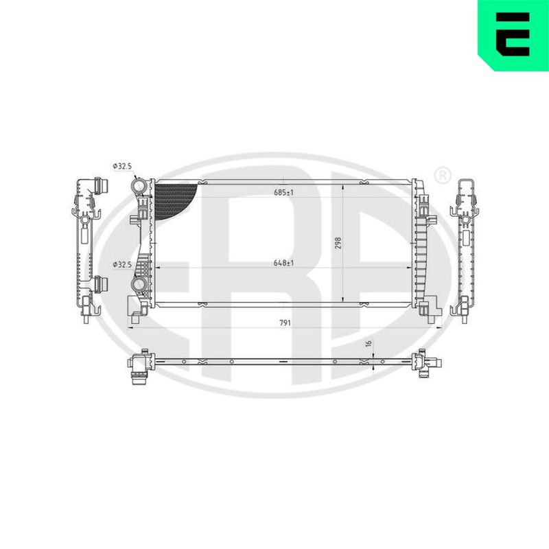 Radiator, engine cooling