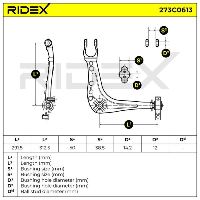 Control/Trailing Arm, wheel suspension