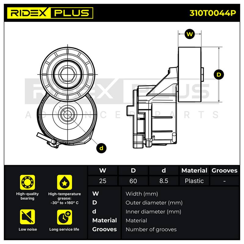 Tensioner Pulley, V-ribbed belt