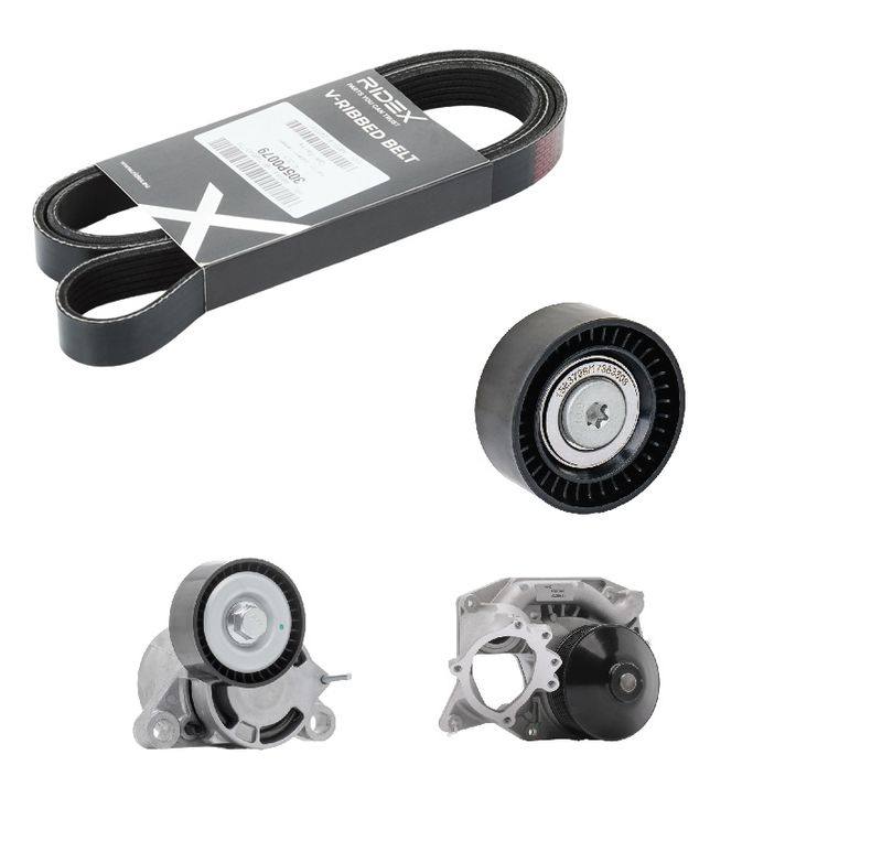 Water Pump + V-ribbed Belt Kit