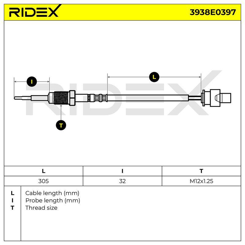 Sensor, exhaust gas temperature