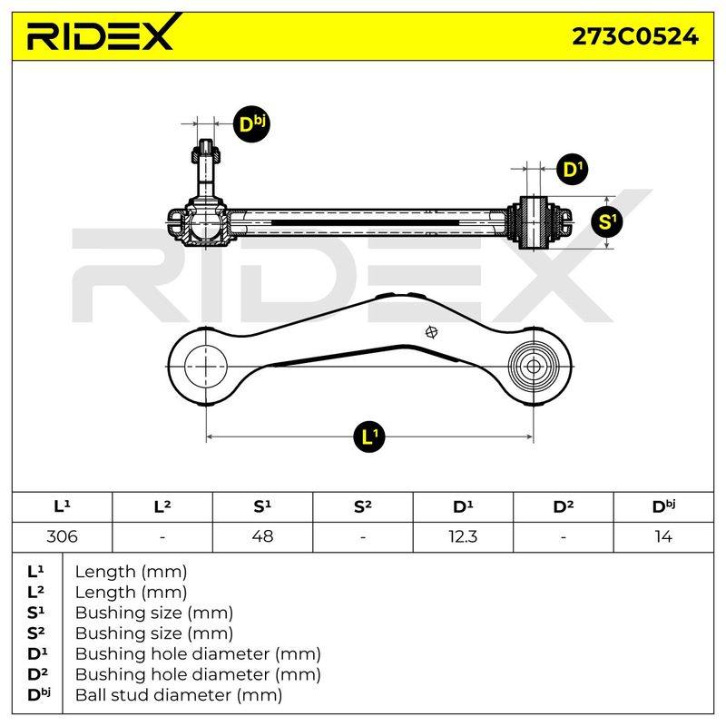 Control/Trailing Arm, wheel suspension