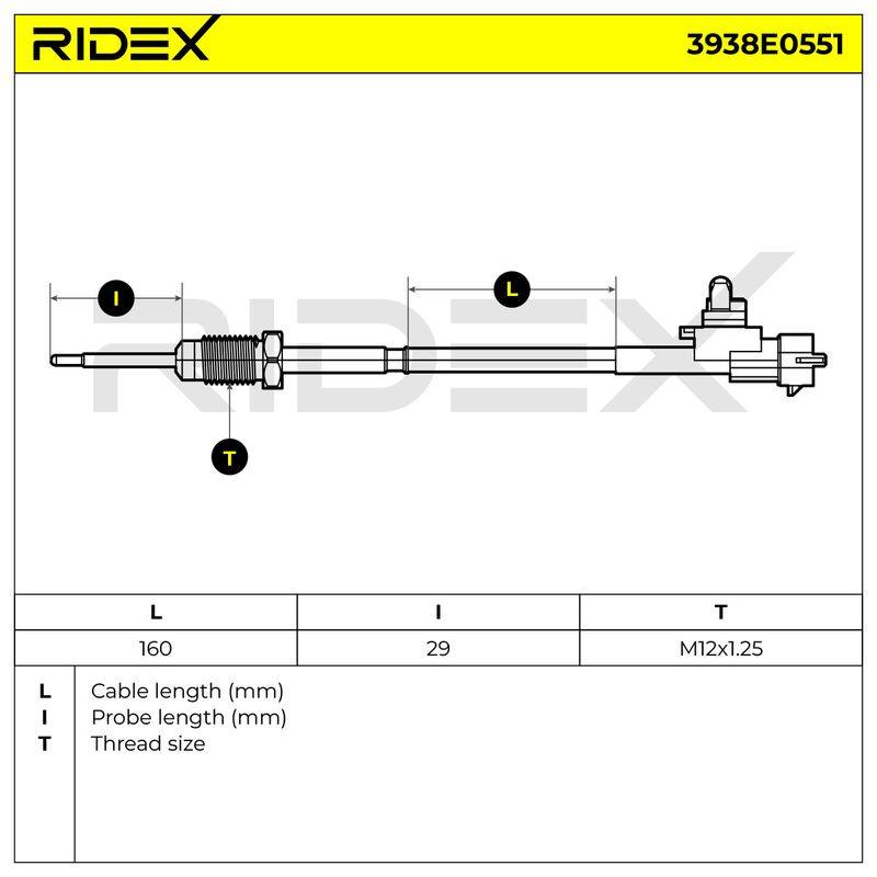 Sensor, exhaust gas temperature