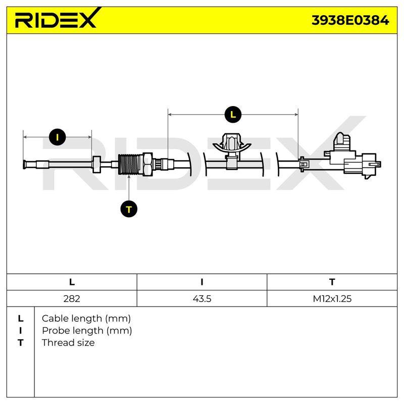 Sensor, exhaust gas temperature