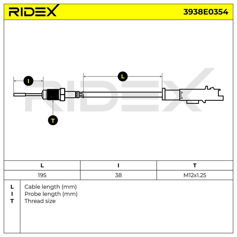 Sensor, exhaust gas temperature