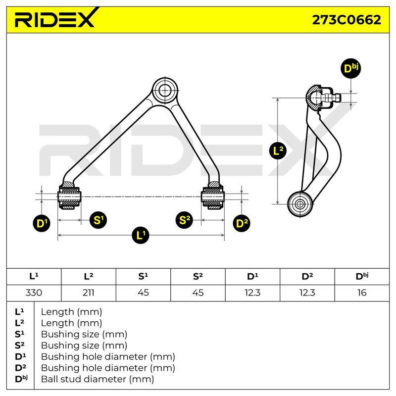 Control/Trailing Arm, wheel suspension
