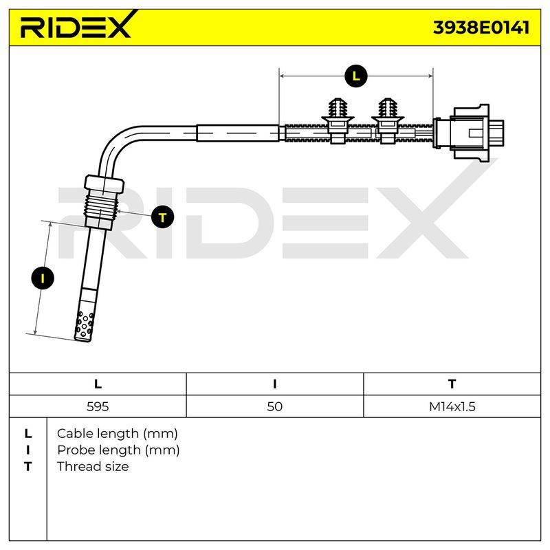 Sensor, exhaust gas temperature