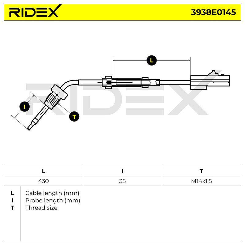 Sensor, exhaust gas temperature