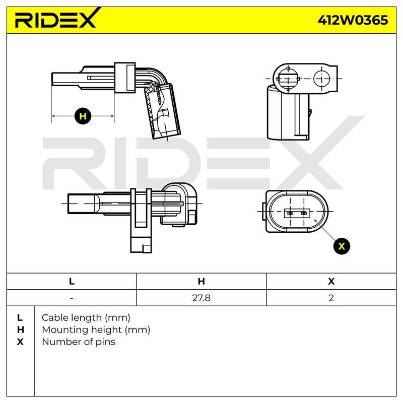 Sensor, wheel speed
