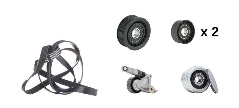 V-ribbed Belt Set