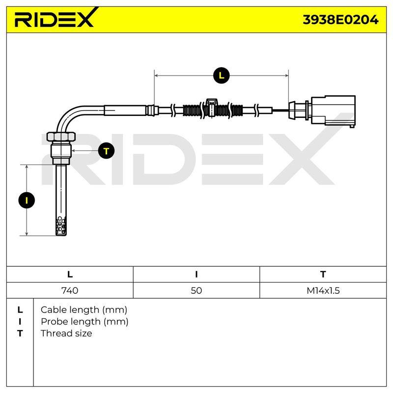 Sensor, exhaust gas temperature