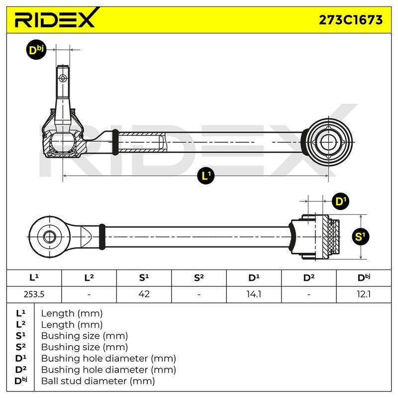 Control/Trailing Arm, wheel suspension