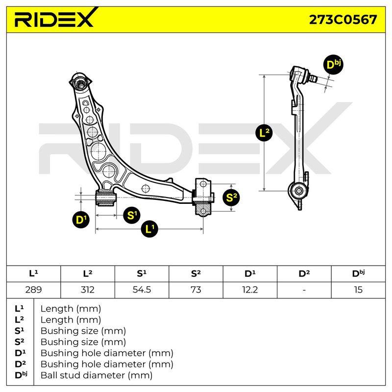 Control/Trailing Arm, wheel suspension