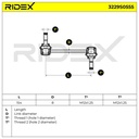 Link/Coupling Rod, stabiliser bar