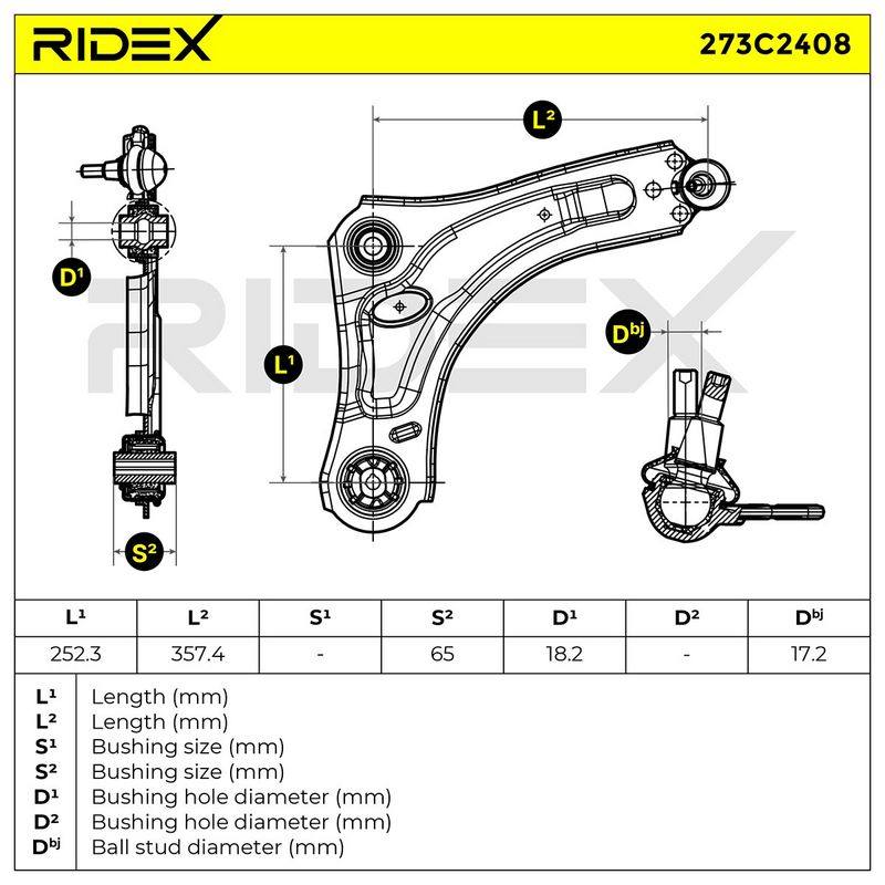 Control/Trailing Arm, wheel suspension