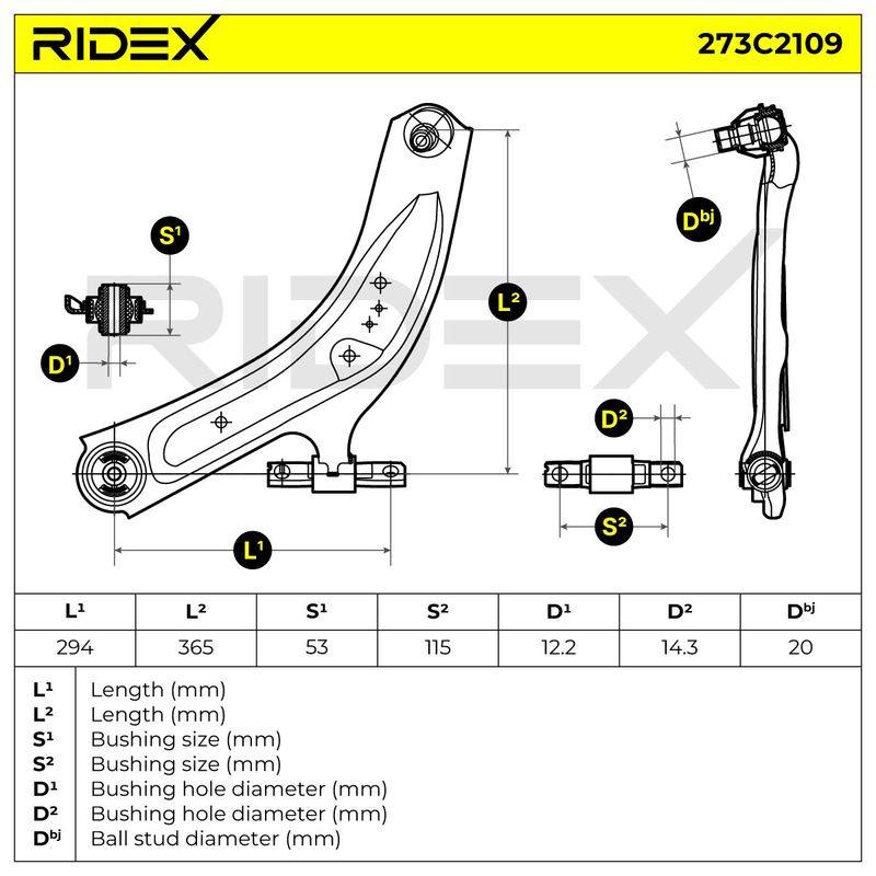Control/Trailing Arm, wheel suspension