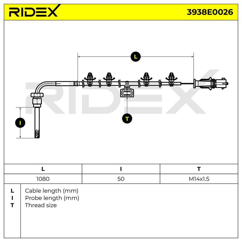Sensor, exhaust gas temperature
