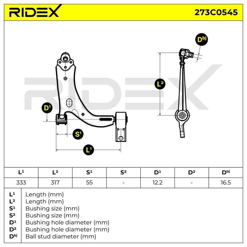 Control/Trailing Arm, wheel suspension