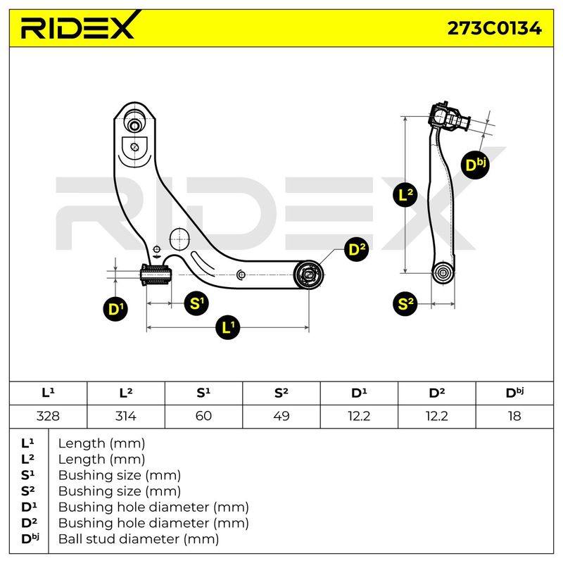 Control/Trailing Arm, wheel suspension