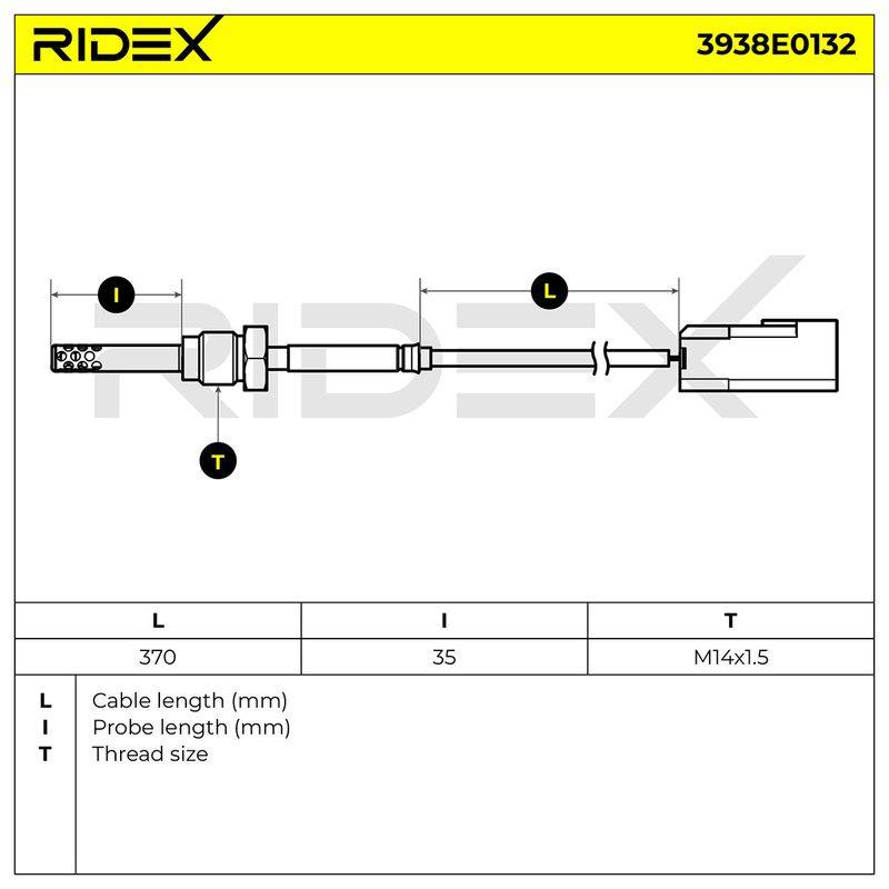 Sensor, exhaust gas temperature