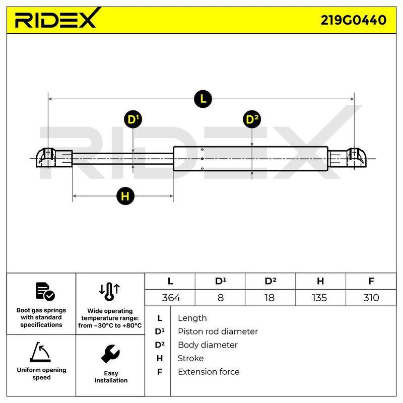Gas Spring, boot/cargo area