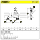 Control/Trailing Arm, wheel suspension