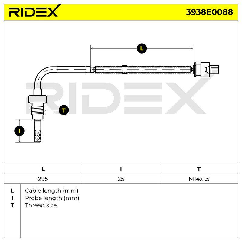 Sensor, exhaust gas temperature
