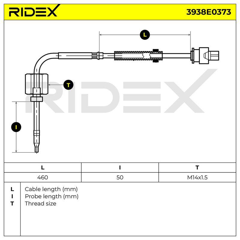 Sensor, exhaust gas temperature