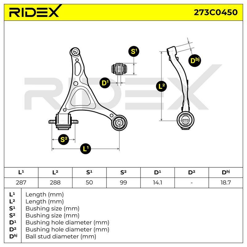 Control/Trailing Arm, wheel suspension