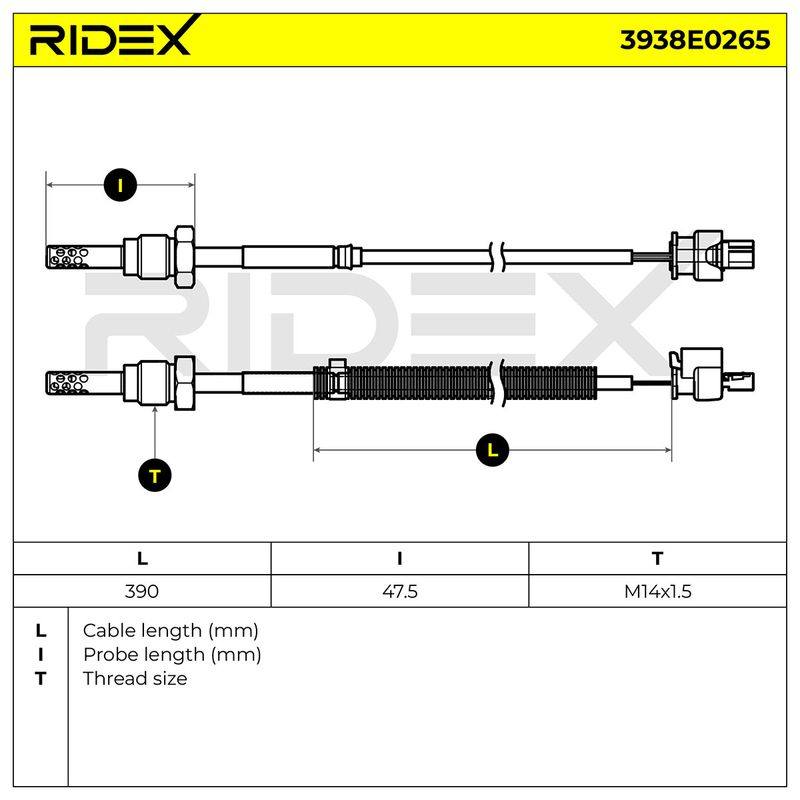 Sensor, exhaust gas temperature