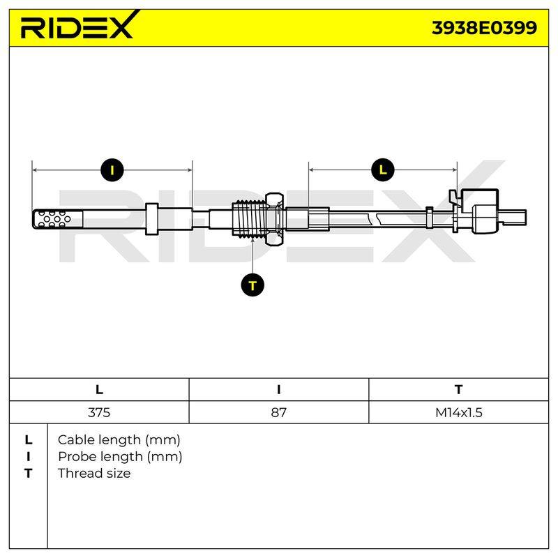Sensor, exhaust gas temperature