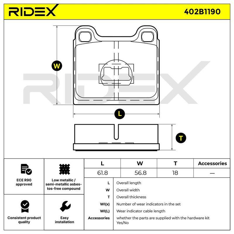 Brake Pad Set, disc brake