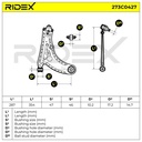 Control/Trailing Arm, wheel suspension