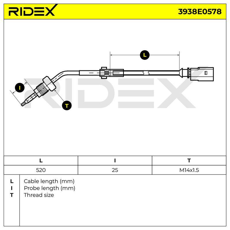 Sensor, exhaust gas temperature