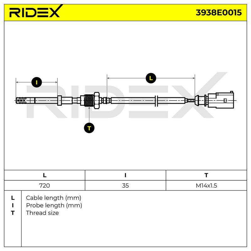 Sensor, exhaust gas temperature