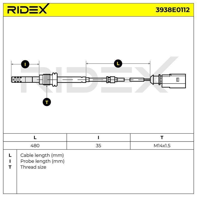 Sensor, exhaust gas temperature