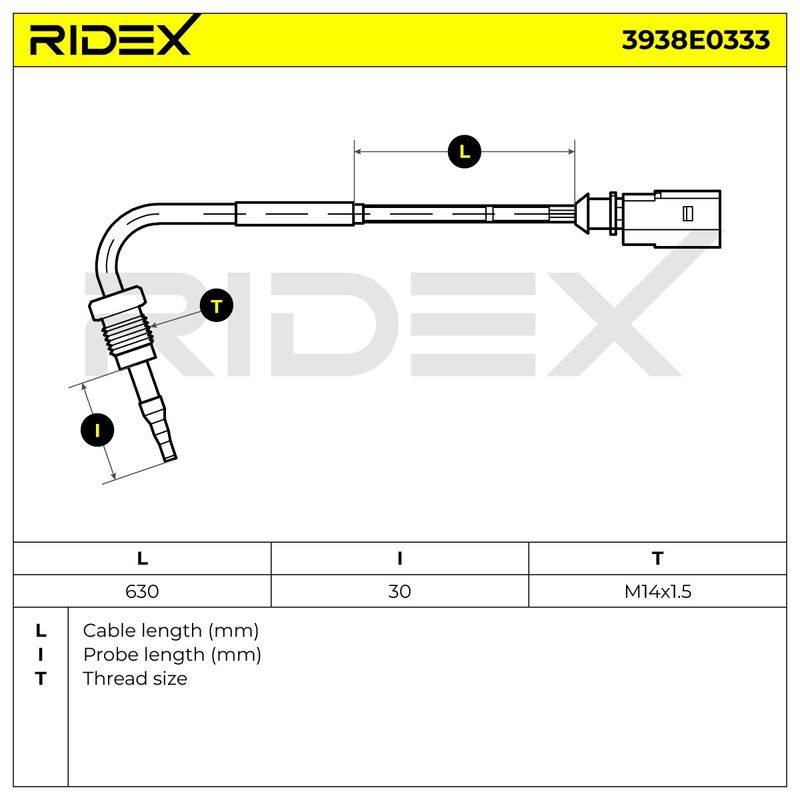 Sensor, exhaust gas temperature