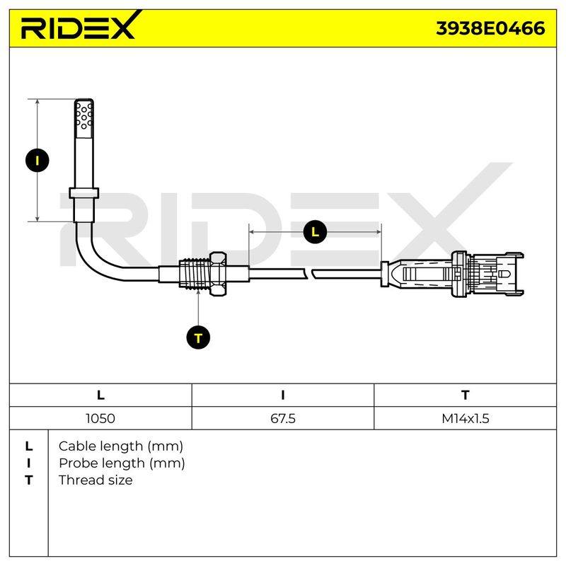 Sensor, exhaust gas temperature