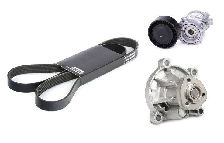 Water Pump + V-ribbed Belt Kit