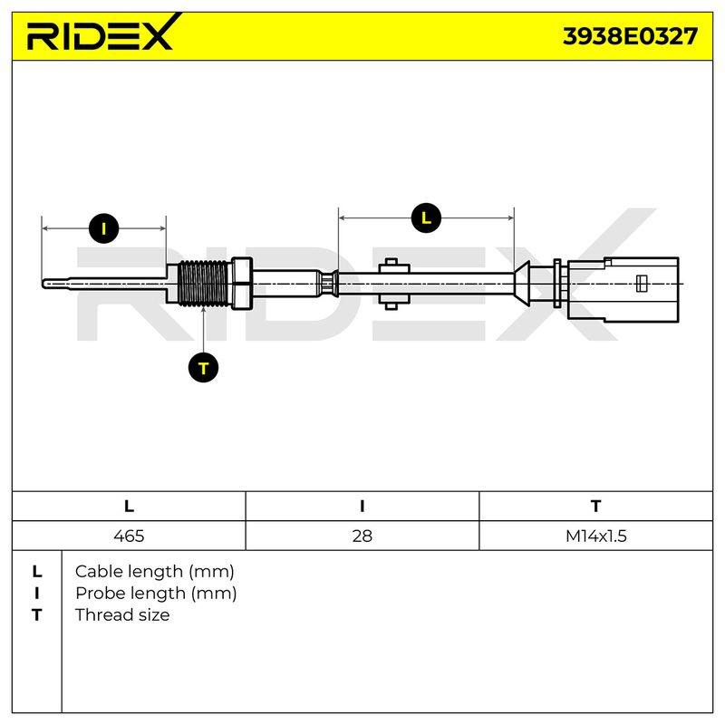 Sensor, exhaust gas temperature