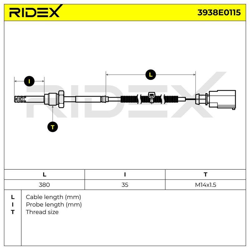 Sensor, exhaust gas temperature