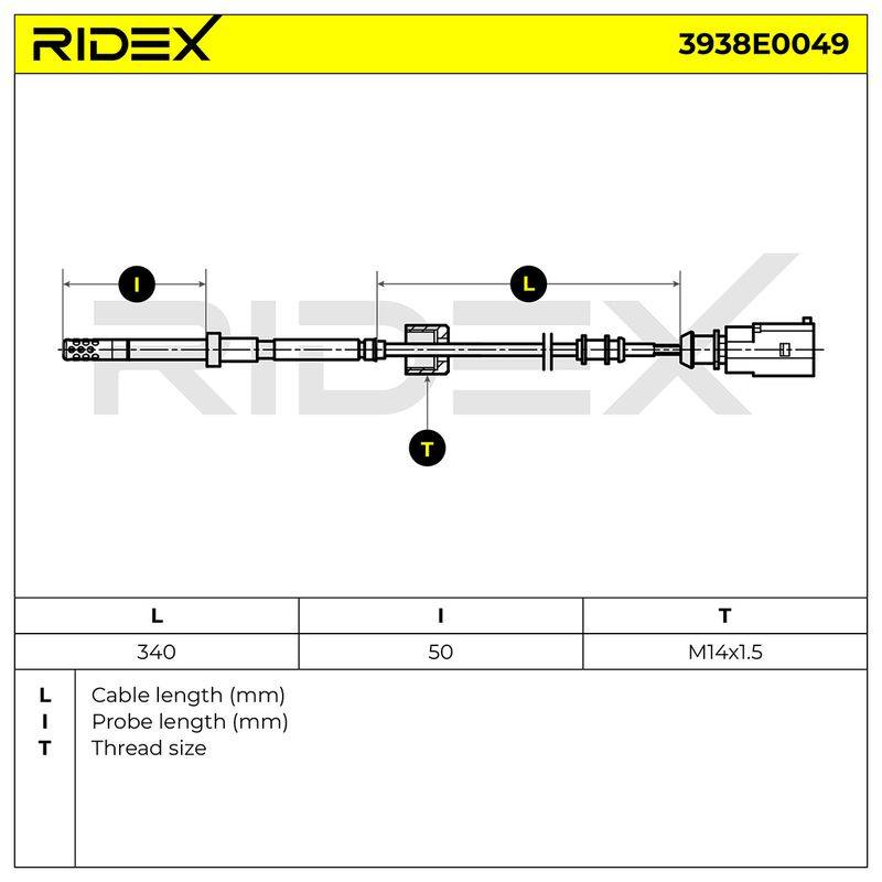 Sensor, exhaust gas temperature