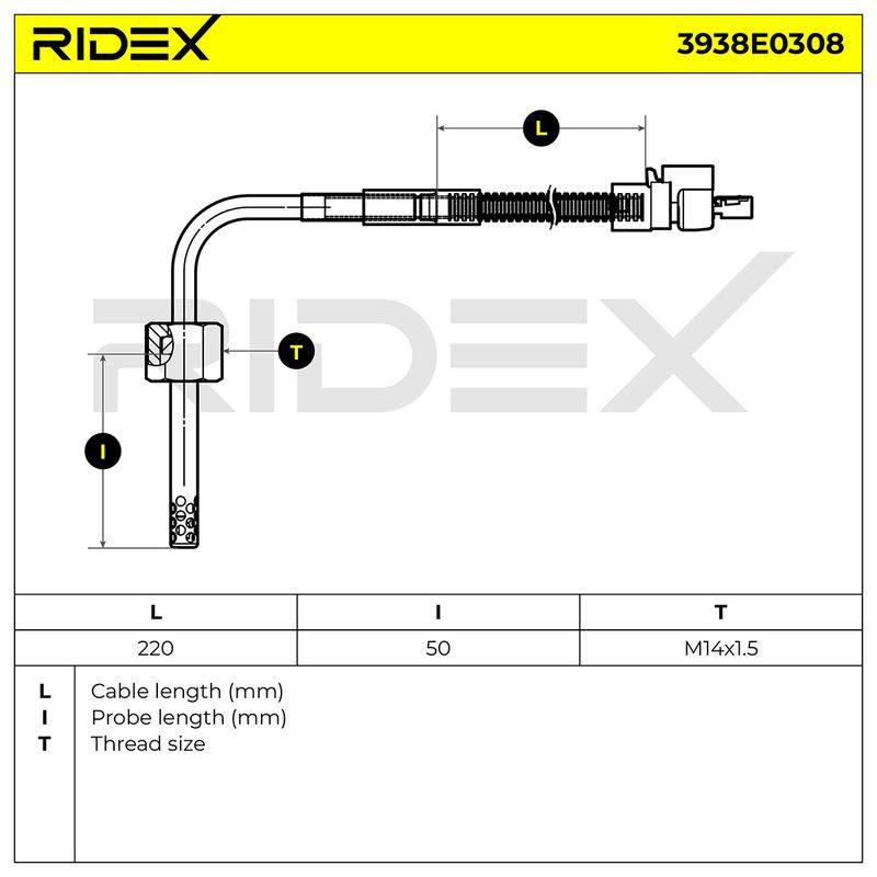 Sensor, exhaust gas temperature