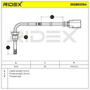 Sensor, exhaust gas temperature
