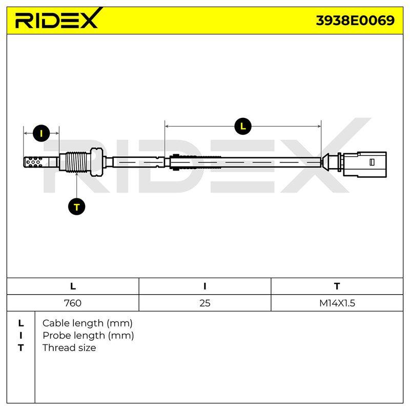 Sensor, exhaust gas temperature