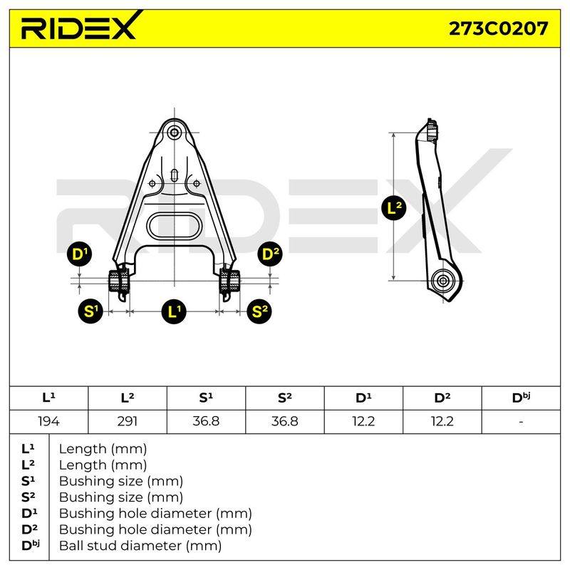 Control/Trailing Arm, wheel suspension
