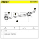 Link/Coupling Rod, stabiliser bar