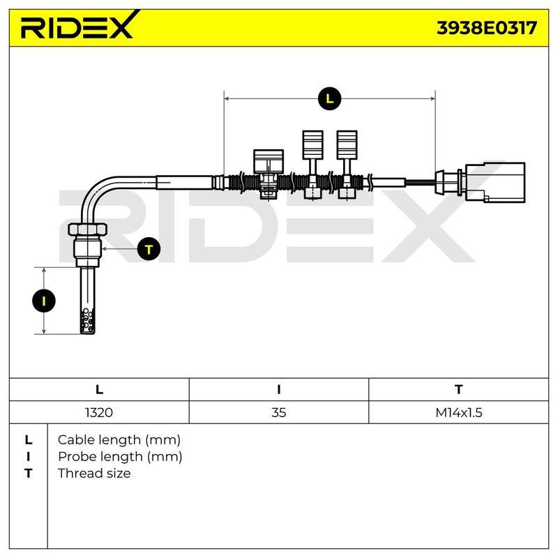 Sensor, exhaust gas temperature