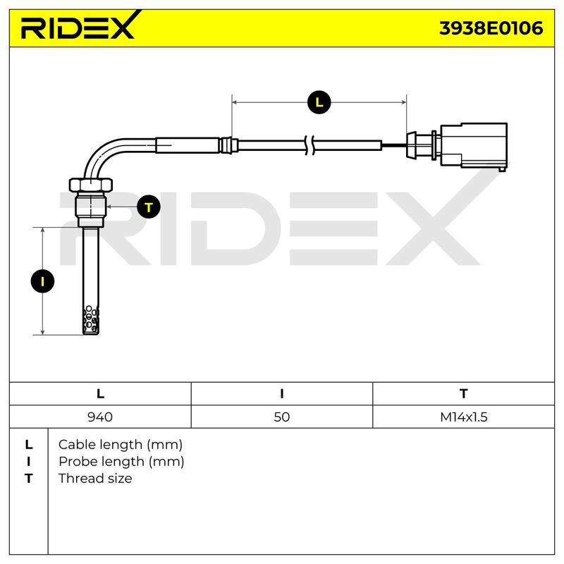 Sensor, exhaust gas temperature